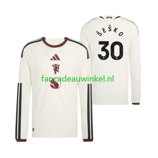 Manchester United Wedstrijdshirt met Korting Benjamin Sesko 30 3rd Heren 2026-27 Lange Mouw