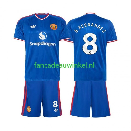 Manchester United Wedstrijdshirt met Korting Bruno Fernandes 8 Uit Kind 2026-27 Korte Mouw