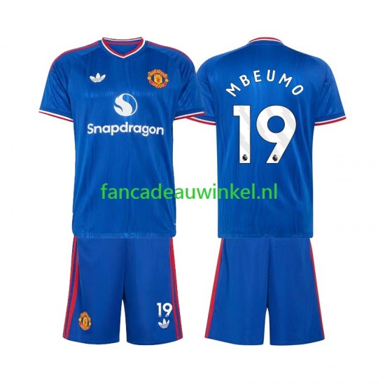 Manchester United Wedstrijdshirt met Korting Bryan Mbeumo 19 Uit Kind 2026-27 Korte Mouw