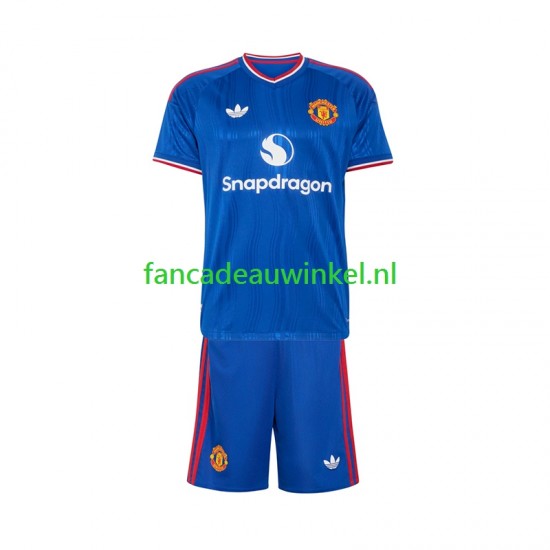 Manchester United Wedstrijdshirt met Korting Uit Kind 2026-27 Korte Mouw