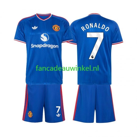 Manchester United Wedstrijdshirt met Korting Cristiano Ronaldo 7 Uit Kind 2026-27 Korte Mouw