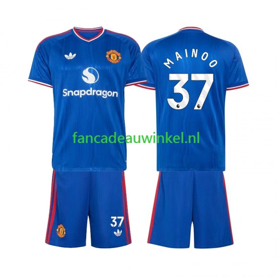 Manchester United Wedstrijdshirt met Korting Kobbie Mainoo 37 Uit Kind 2026-27 Korte Mouw