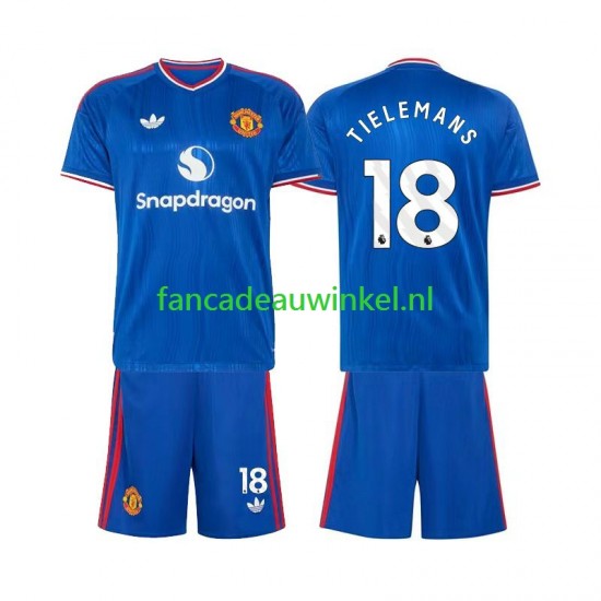 Manchester United Wedstrijdshirt met Korting Youri Tielemans 18 Uit Kind 2026-27 Korte Mouw