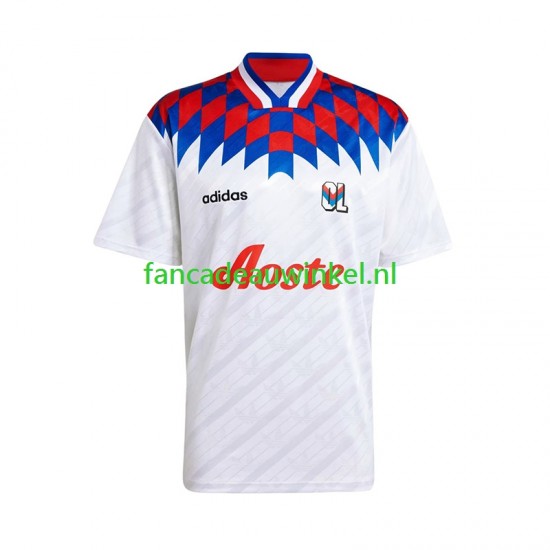 Olympique Lyonnais Wedstrijdshirt met Korting 1995 1996 Retro Thuis Heren Korte Mouw