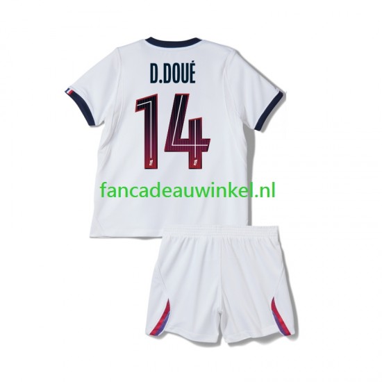 Paris Saint-Germain Wedstrijdshirt met Korting Desire Doue 14 Uit Kind 2026-27 Korte Mouw