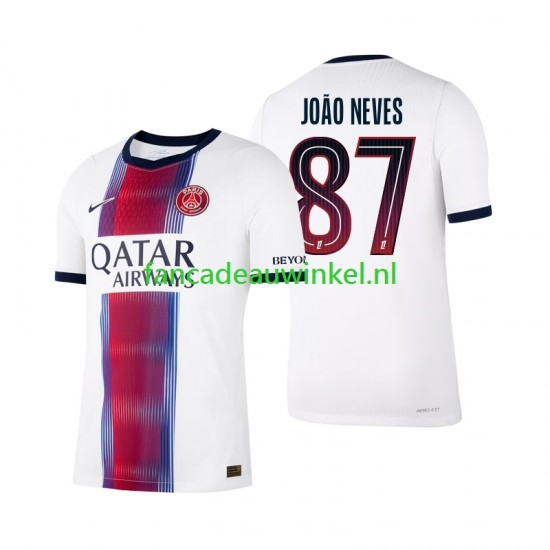 Paris Saint-Germain Wedstrijdshirt met Korting Joao Neves 87 Uit Heren 2026-27 Korte Mouw
