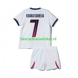 Paris Saint-Germain Wedstrijdshirt met Korting Khvicha Kvaratskhelia 7 Uit Kind 2026-27 Korte Mouw