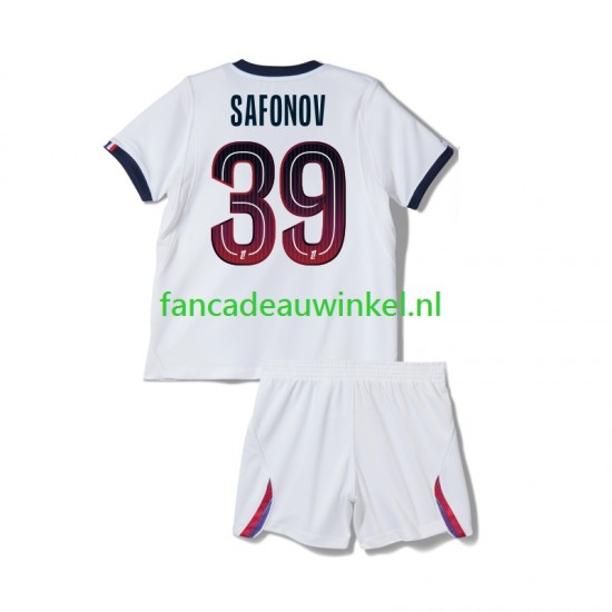 Paris Saint-Germain Wedstrijdshirt met Korting Matvey Safonov 39 Uit Kind 2026-27 Korte Mouw