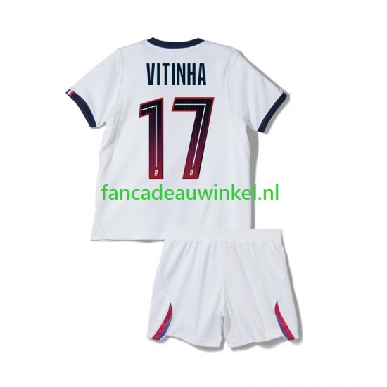 Paris Saint-Germain Wedstrijdshirt met Korting Vitinha 17 Uit Kind 2026-27 Korte Mouw