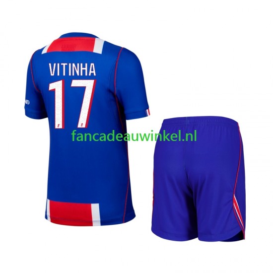 Paris Saint-Germain Wedstrijdshirt met Korting Vitinha 17 Thuis Kind 2026-27 Korte Mouw