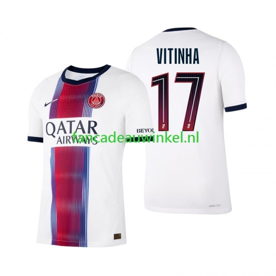 Paris Saint-Germain Wedstrijdshirt met Korting Vitinha 17 Uit Heren 2026-27 Korte Mouw