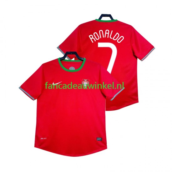 Portugal Wedstrijdshirt met Korting Cristiano Ronaldo 7 2012 Retro Thuis Heren Korte Mouw