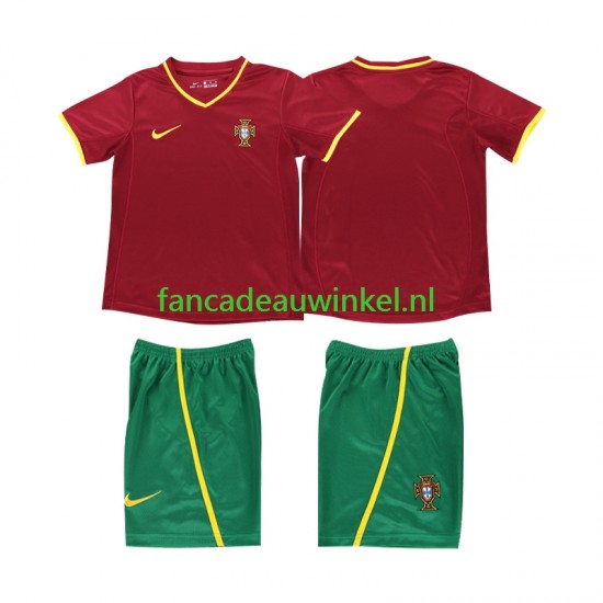 Portugal Wedstrijdshirt met Korting Retro Thuis Kind 2002 Korte Mouw