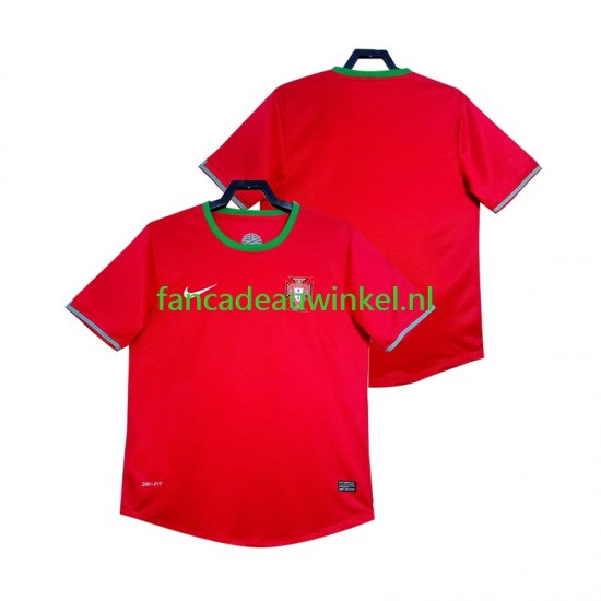 Portugal Wedstrijdshirt met Korting 2012 Retro Thuis Heren Korte Mouw