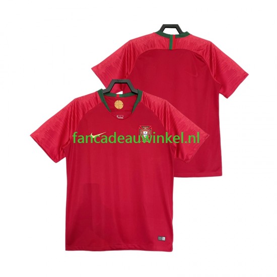 Portugal Wedstrijdshirt met Korting 2018 Retro Thuis Heren Korte Mouw