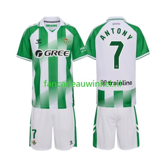 Real Betis Wedstrijdshirt met Korting Anthoy 7 Thuis Kind 2026-27 Korte Mouw
