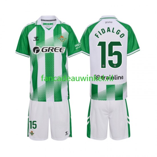Real Betis Wedstrijdshirt met Korting Fidalgo 15 Thuis Kind 2026-27 Korte Mouw