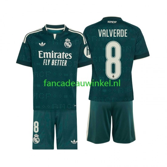 Real Madrid Wedstrijdshirt met Korting Federico Valverde 8 Uit Kind 2026-27 Korte Mouw