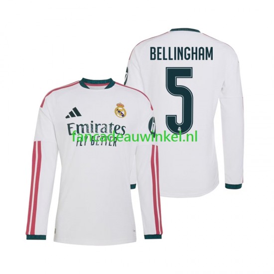 Real Madrid Wedstrijdshirt met Korting Jude Bellingham 5 Thuis Heren 2026-27 Lange Mouw
