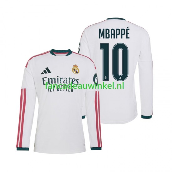 Real Madrid Wedstrijdshirt met Korting Mbappé Kylian 10 Thuis Heren 2026-27 Lange Mouw