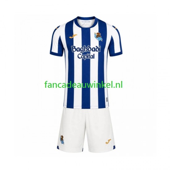 Real Sociedad Wedstrijdshirt met Korting Thuis Kind 2026-27 Korte Mouw
