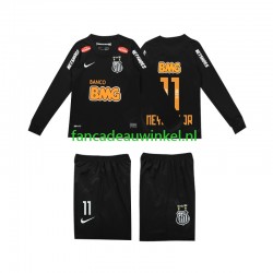 Wedstrijdshirt met Korting Santos NEYMAR JR 11 Classic 2012 2013 Retro Uit Kind Lange Mouw