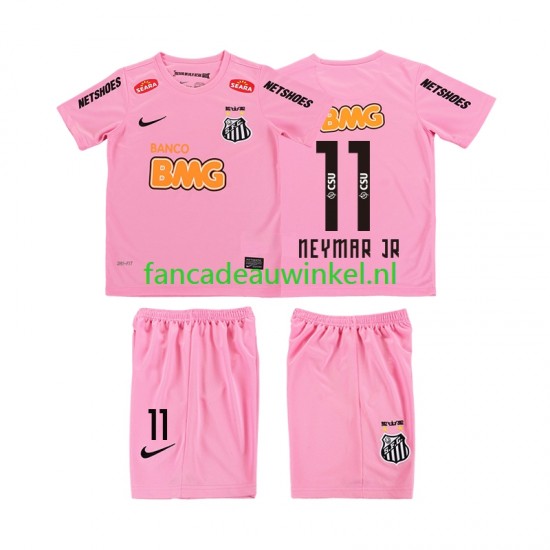 Wedstrijdshirt met Korting Santos Neymar JR 11 2012 2013 Retro Vierde Kind Korte Mouw