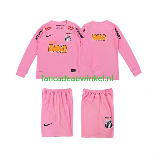Wedstrijdshirt met Korting Santos 2012 2013 Retro Vierde Kind Lange Mouw