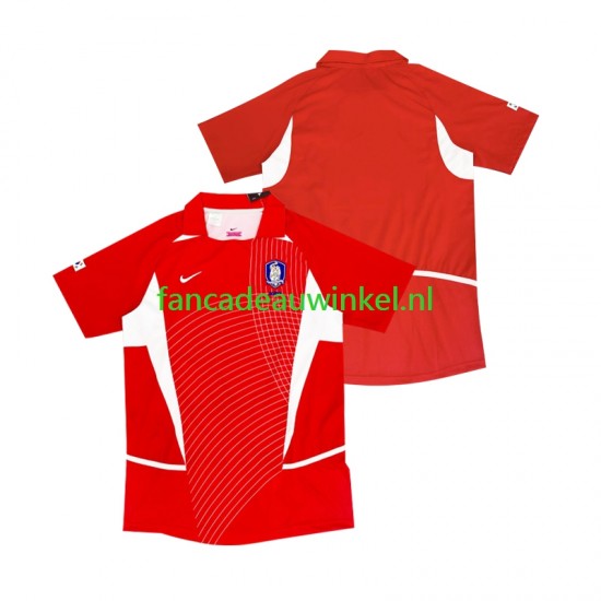Zuid-Korea Wedstrijdshirt met Korting Retro Thuis Heren 2002 Korte Mouw
