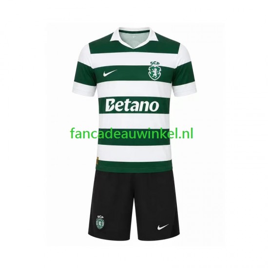 Sporting CP Wedstrijdshirt met Korting Thuis Kind 2026-27 Korte Mouw