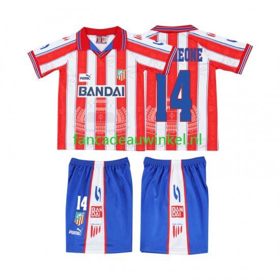 Sporting CP Wedstrijdshirt met Korting SIMEONE 14 1996 1997 Retro Thuis Kind Korte Mouw