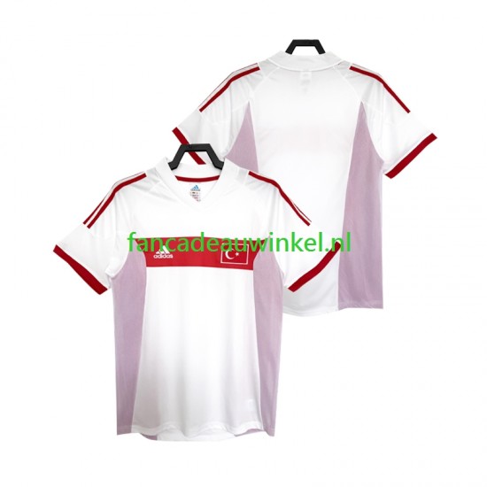 Turkije Wedstrijdshirt met Korting Retro Uit Heren 2002 Korte Mouw