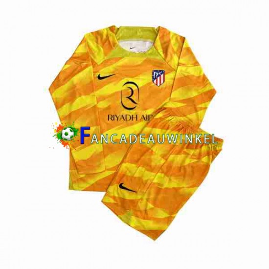 Atlético Madrid Wedstrijdshirt met Korting Keepersshirt Oranje Kind 2023-24 Lange Mouw