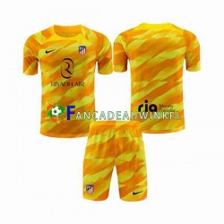 Atlético Madrid Wedstrijdshirt met Korting Keepersshirt Oranje Kind 2023-24 Korte Mouw