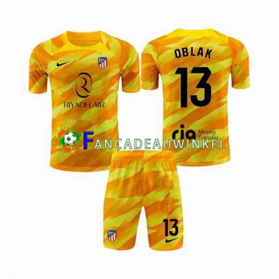 Atlético Madrid Wedstrijdshirt met Korting Jan Oblak 13 Keepersshirt Oranje Kind 2023-24 Korte Mouw