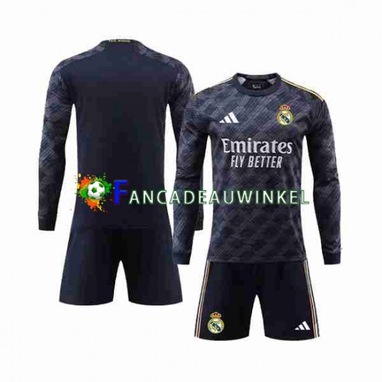 Real Madrid Wedstrijdshirt met Korting Uit Kind 2023-24 Lange Mouw