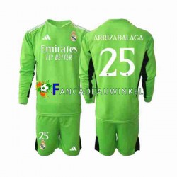 Real Madrid Wedstrijdshirt met Korting Kepa Arrizabalaga 25 Keepersshirt Thuis Kind 2023-24 Lange Mouw