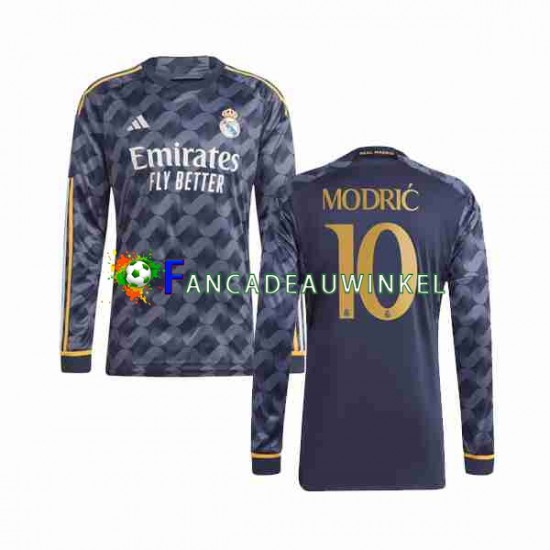 Real Madrid Wedstrijdshirt met Korting Modrić Luka 10 Uit Heren 2023-24 Lange Mouw