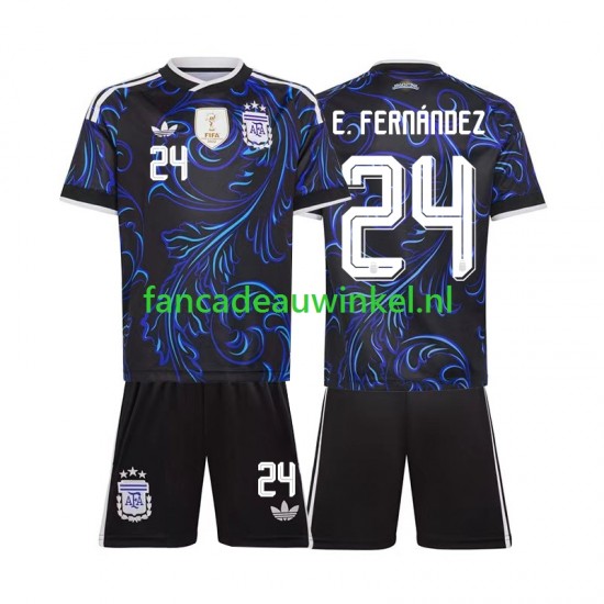 Argentinië Wedstrijdshirt met Korting Enzo Fernandez 24 Uit Kind WK 2026 Korte Mouw