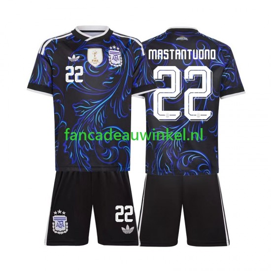 Argentinië Wedstrijdshirt met Korting Franco Mastantuono 22 Uit Kind WK 2026 Korte Mouw