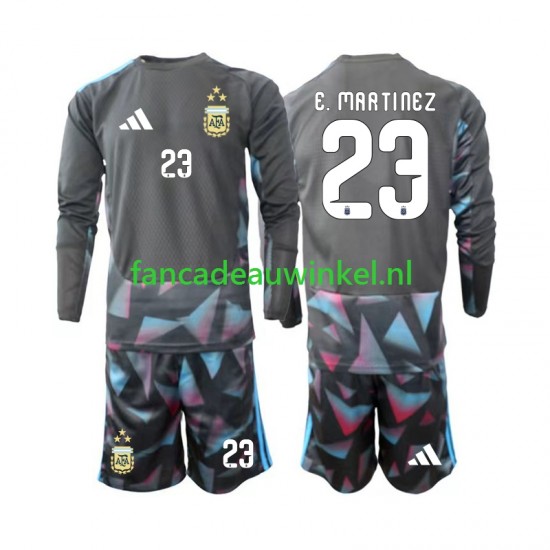 Argentinië Wedstrijdshirt met Korting Emiliano Martinez 23 Keepersshirt Thuis Kind WK 2026 Lange Mouw
