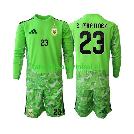 Argentinië Wedstrijdshirt met Korting Emiliano Martinez 23 Keepersshirt 3rd Kind WK 2026 Lange Mouw