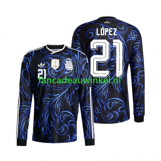 Argentinië Wedstrijdshirt met Korting Jose Manuel Lopez 21 Uit Heren WK 2026 Lange Mouw