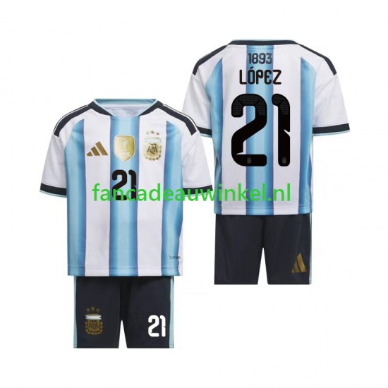 Argentinië Wedstrijdshirt met Korting Jose Manuel Lopez 21 Thuis Kind WK 2026 Korte Mouw