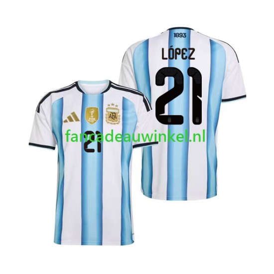 Argentinië Wedstrijdshirt met Korting Jose Manuel Lopez 21 Thuis Heren WK 2026 Korte Mouw