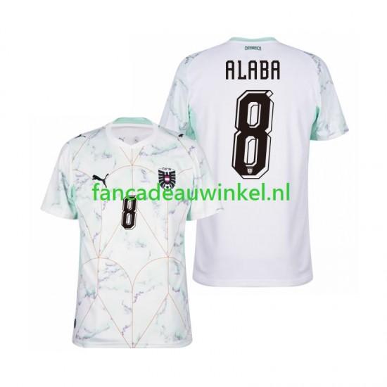 Oostenrijk Wedstrijdshirt met Korting David Alaba 8 Uit Heren WK 2026 Korte Mouw