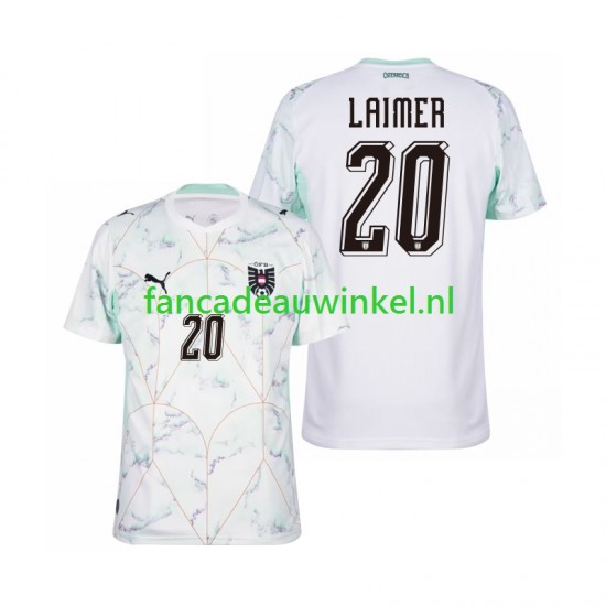 Oostenrijk Wedstrijdshirt met Korting Konrad Laimer 20 Uit Heren WK 2026 Korte Mouw