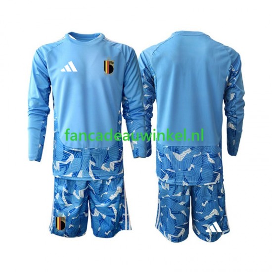 België Wedstrijdshirt met Korting Keepersshirt Thuis Kind WK 2026 Lange Mouw