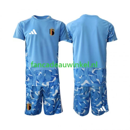 België Wedstrijdshirt met Korting Keepersshirt Thuis Kind WK 2026 Korte Mouw