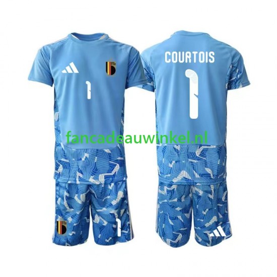 België Wedstrijdshirt met Korting Thibaut Courtois 1 Keepersshirt Thuis Kind WK 2026 Korte Mouw